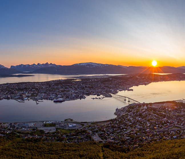 Utsikt over Tromsø.