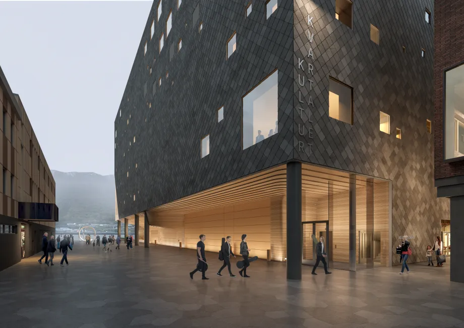 Illustrasjonsbilde Kulturkvartalet. Nordic Office of Architecture AS, for Troms&oslash; kommune.