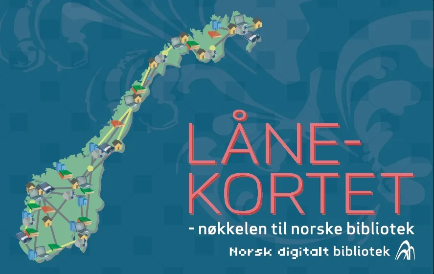 Norsk lånekort, nasjonalt lånekort, forside.