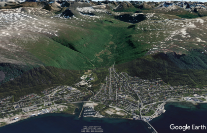 Kart over Tromsdalen
