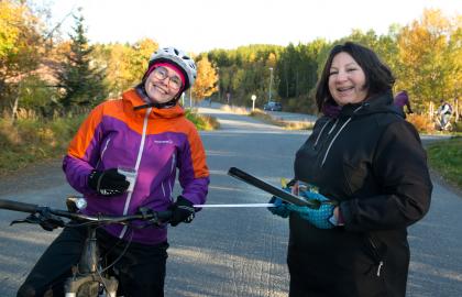Synlig syklist aksjon med Tone Marie Myklvoll