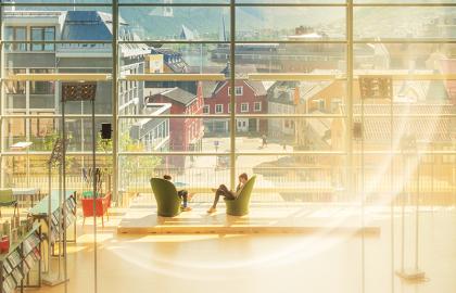 Utsikten fra Tromsø bibliotek.