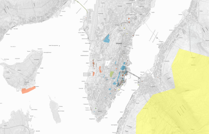 Skjermbilde som viser hvordan det digitale kulturkartet til Tromsø kommune ser ut