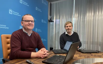 Kommunedirekt&oslash;r Stig Tore Johnsen og &oslash;konomidirekt&oslash;r Geir Andersen