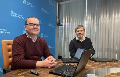 Kommunedirektør Stig Tore Johnsen og økonomidirektør Geir Andersen