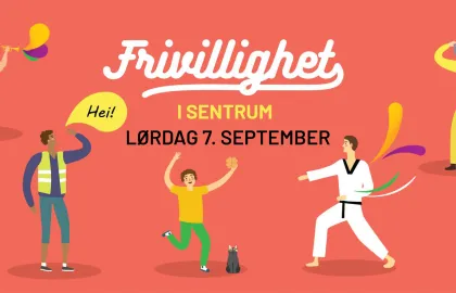 Illustrasjonsplakat for Frivillighet i sentrum for året 2024