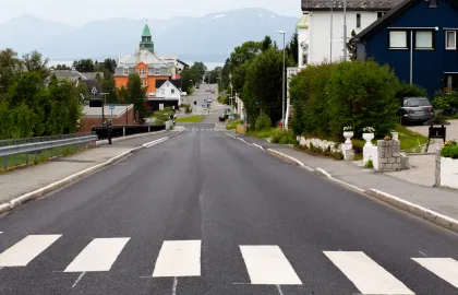 Petersborggata er ferdig Viser Petersborggata med ny asfalt.