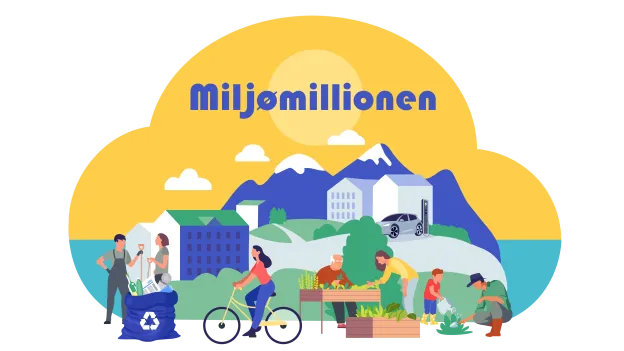 Illustrasjon av b&aelig;rekraftige milj&oslash;tiltak