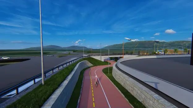 Gang og sykkelvei i Gi&aelig;verbukta