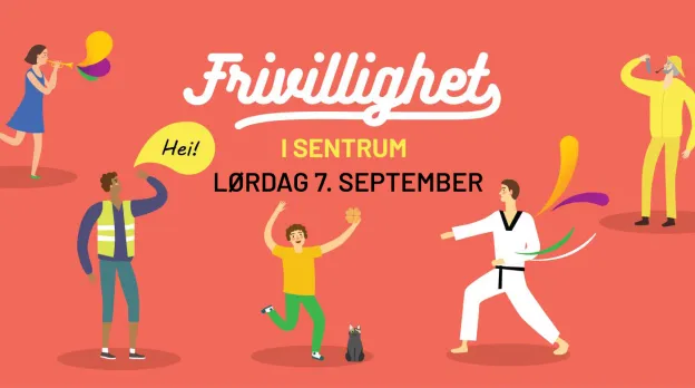Illustrasjonsplakat for Frivillighet i sentrum for &aring;ret 2024