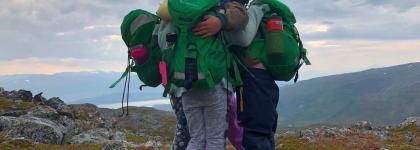 Norlandia friluftsbarnehage på fjelltur